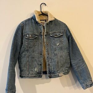 Abercrombie denim Sherpa Jacket